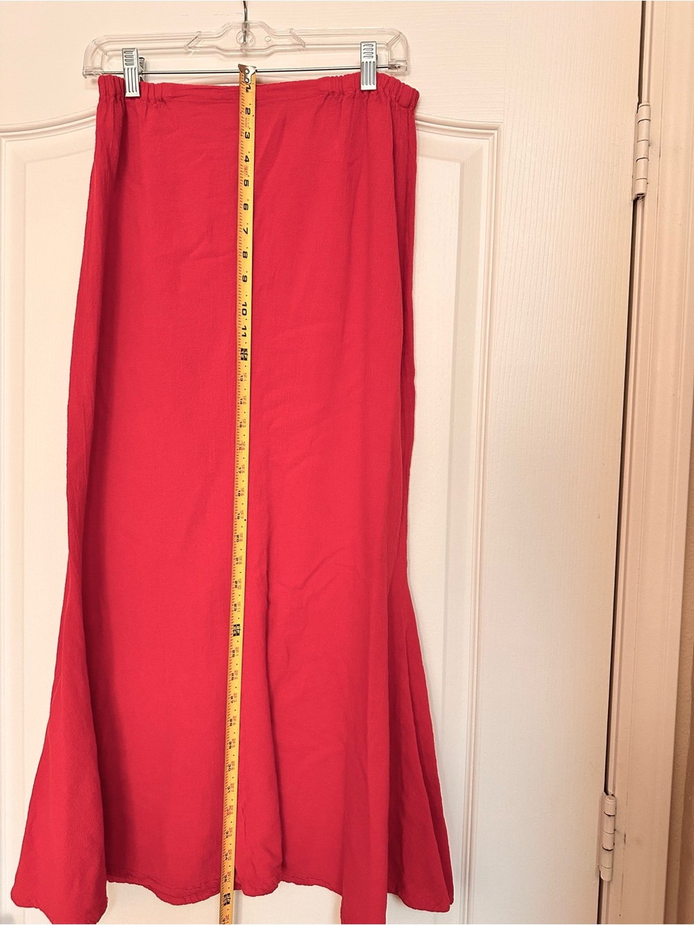 Oh My Gauze! Red Midi Flared Skirt - Picture 2 of 6